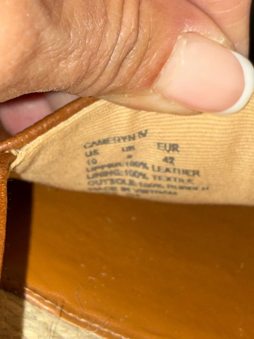 Lauren Ralph Lauren Cameryn espadrille flat in tan tumbled leather Sz 10